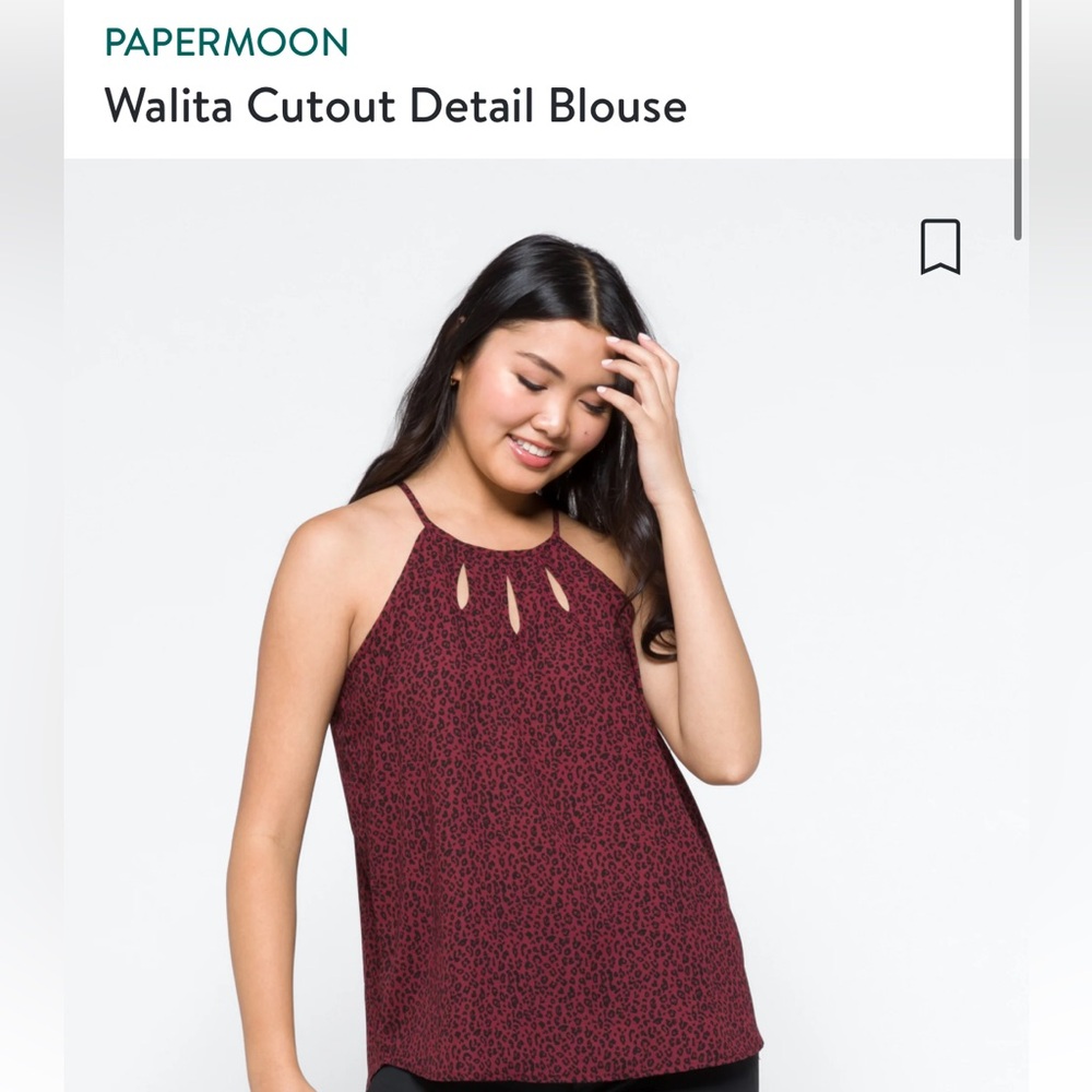 Paper moon cutout blouse